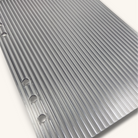 Fluted acrylic dashboard with a dark grey tint